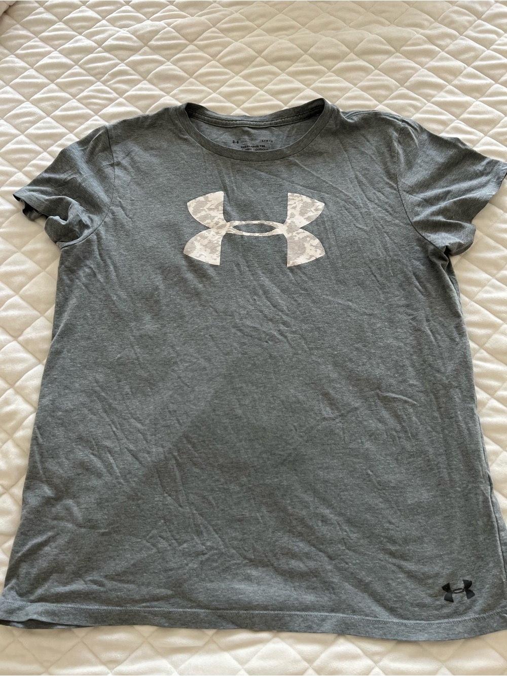 Under Armour Women's Charcoal Gray Short-Sleeve Logo Tee
